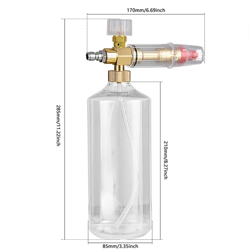 Schuimgenerator Voor Karcher Parkside Huter Snow Foam Lance Kanon 1l Carwash Foamer Pistool Sproeier Auto Accessoire