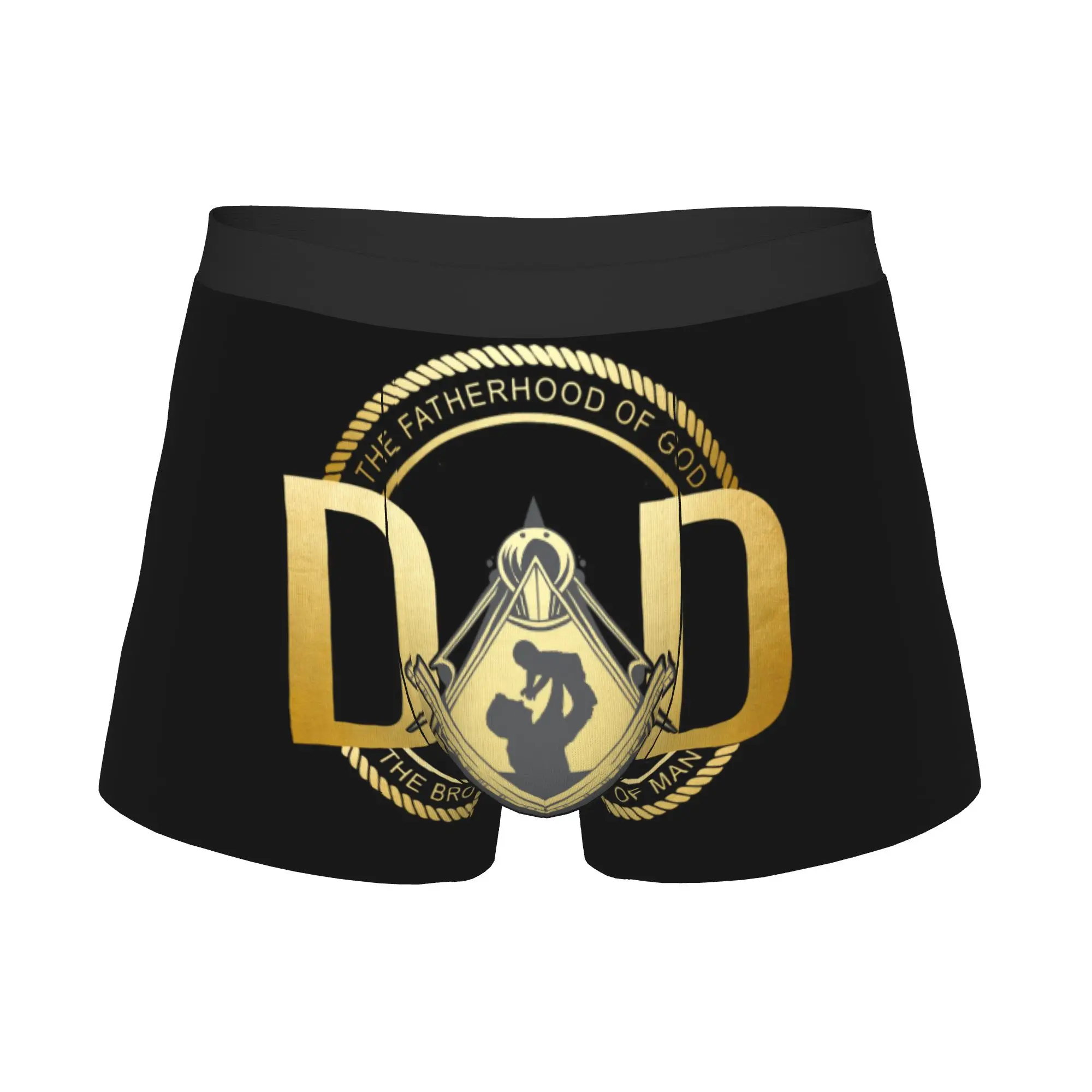 Male Cool Masonic Dad Freemasonry Underwear Father's Day Freemason Boxer Briefs Soft Shorts Panties Underpants