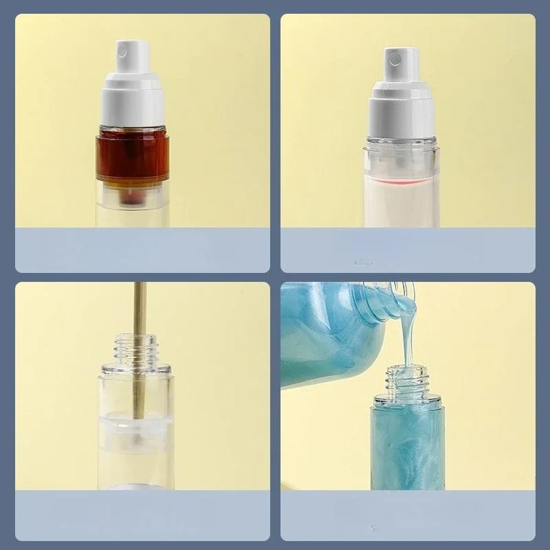 10/15/30/50/80/100 ミリリットルクリアエアレスクリームポンプボトル詰め替え空ボトル旅行真空エアレス容器化粧ボトル