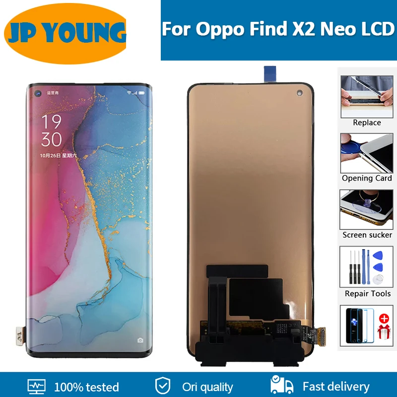 

6.5" Original AMOLED For OPPO Find X2 Neo LCD Display Touch Screen Replacement Digitizer Assembly For Find X2 neo CPH2009 LCD
