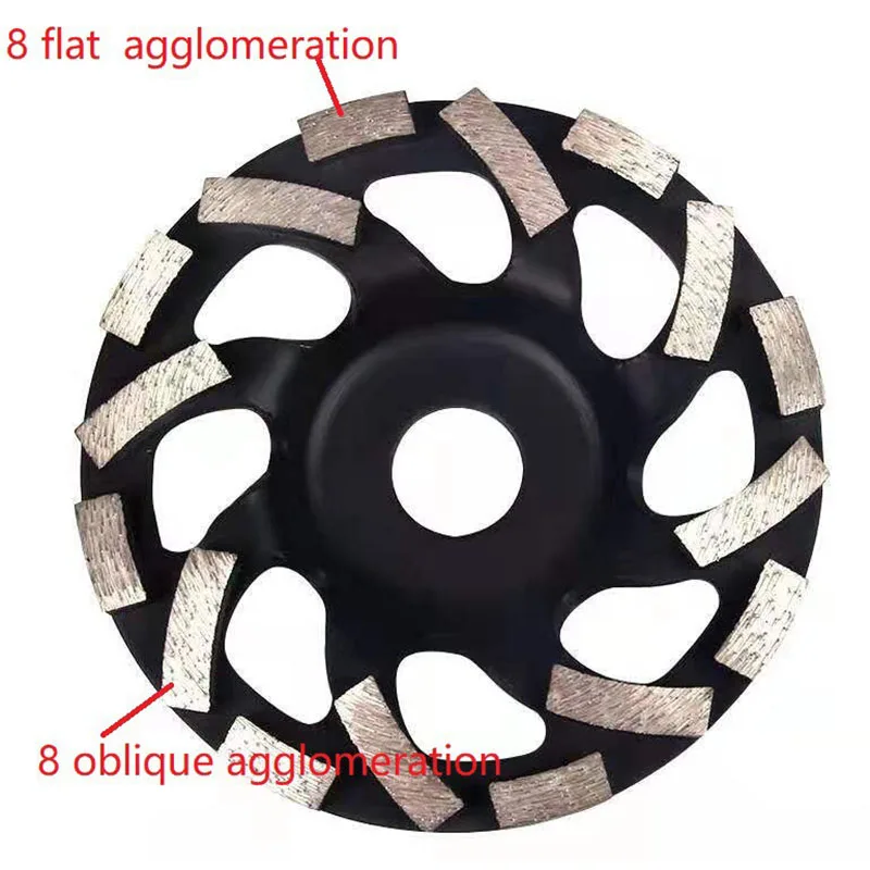 180MM Diamond Special-Shaped Grinding Wheel Thickened Stone Grinding Disc Marble Cement Concrete Floor Grinding Disc