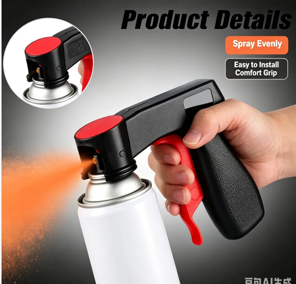 

Spray Paint Gun Adapter-Ergonomic Handheld Tool for Cars, Wheels, Rims, DIY & Signage with Aerosol Cans