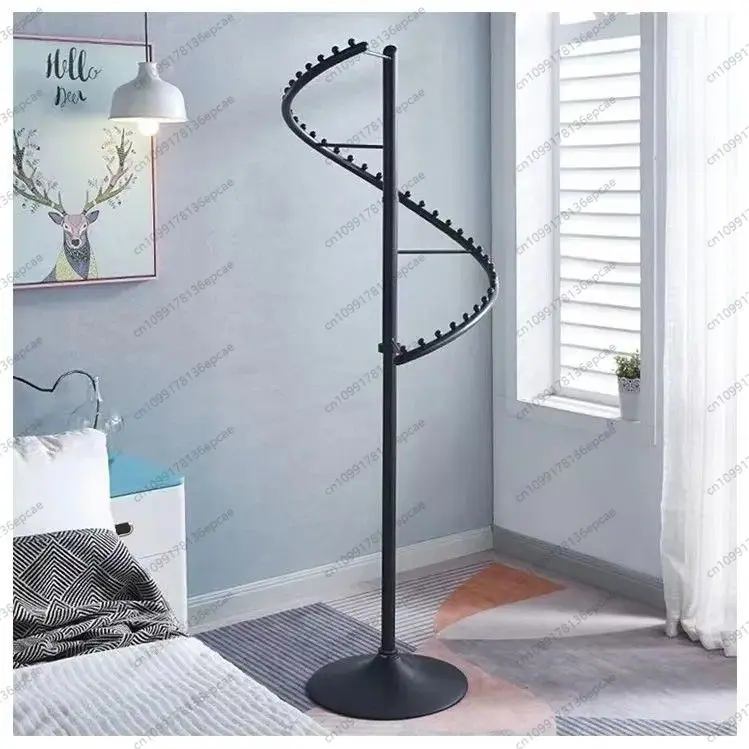 

Internet celebrity drying rack Coat rack 360 degree rotating hanger Corner pants S type wardrobe storage
