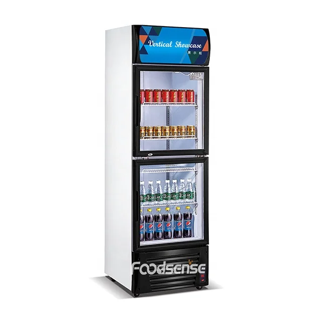 The best single door commercial glass display showcase drink coolers upright fridge refrigerators fridge showcase for sale