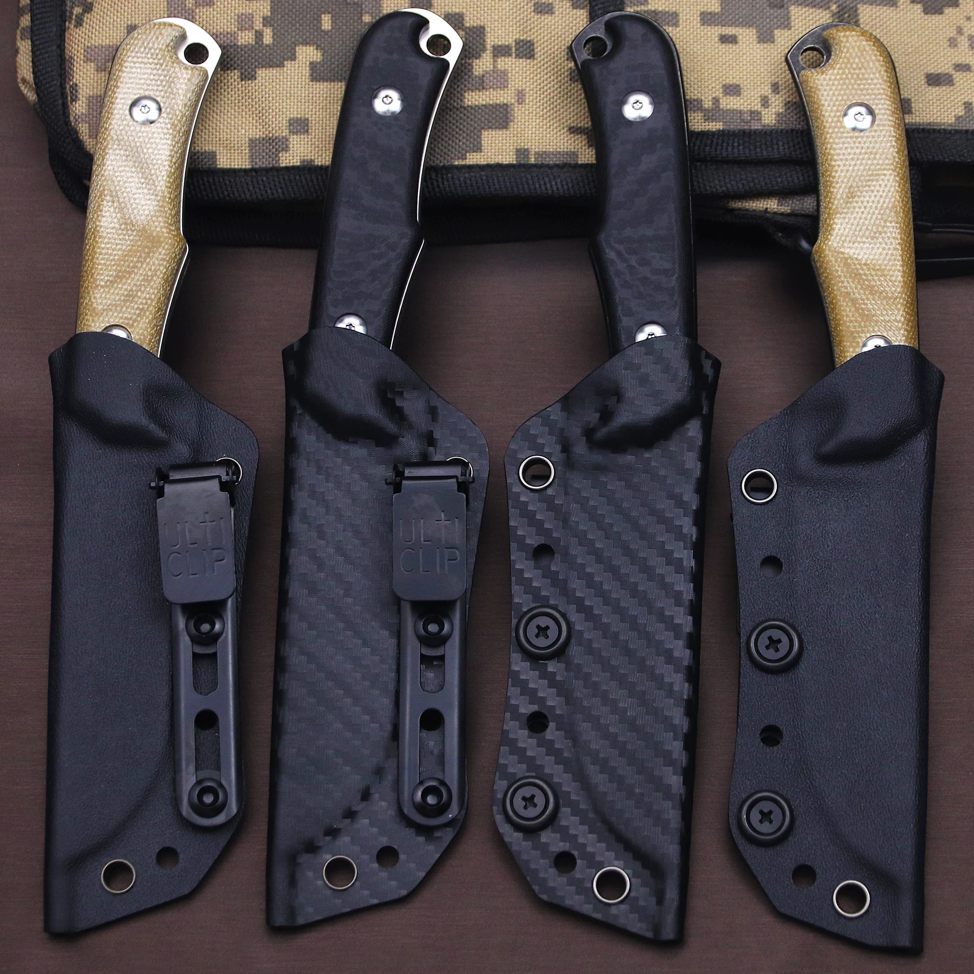 RSA C.R(Backpackers) 12C27 Steel Full Tang Hunting Knife, carbon fiber/linen handle survival Knife, EDC Jungle Knife