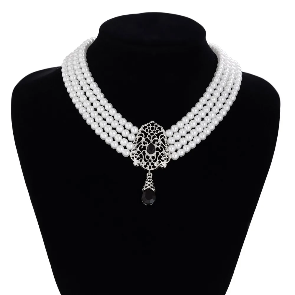 Baroque Style Bridal Tassel Drop Earrings Multilayer Shiny Necklace Earring Set Rhinestones Elegant Bridal Jewelry Set