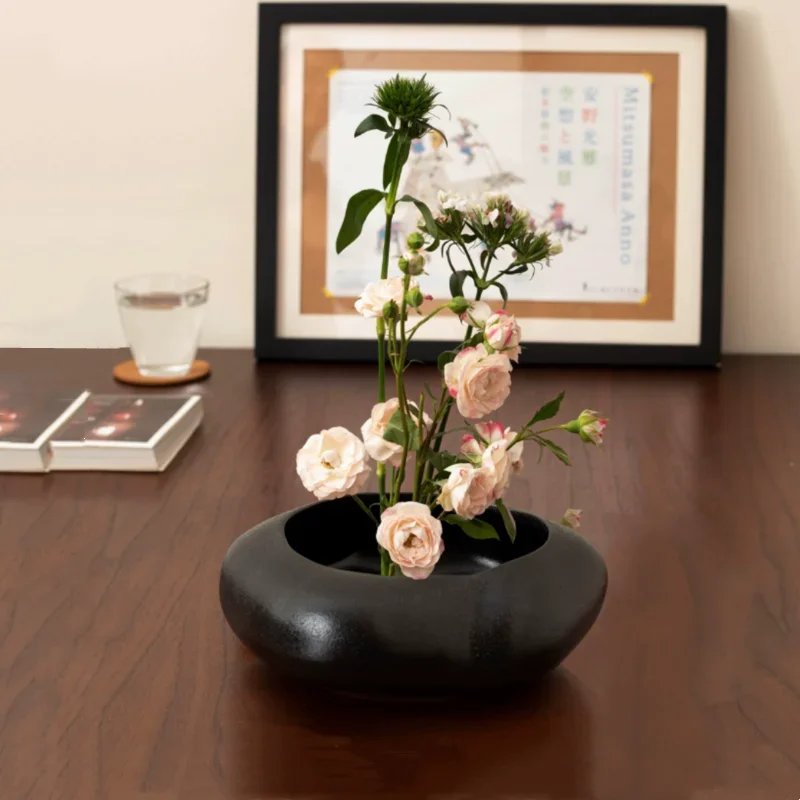 Creative Hand-made Ceramics Flowerpot Floral Accessories Jianshan Flower Arrangement Ware Tool Flower Vase Terrarium Home Decora