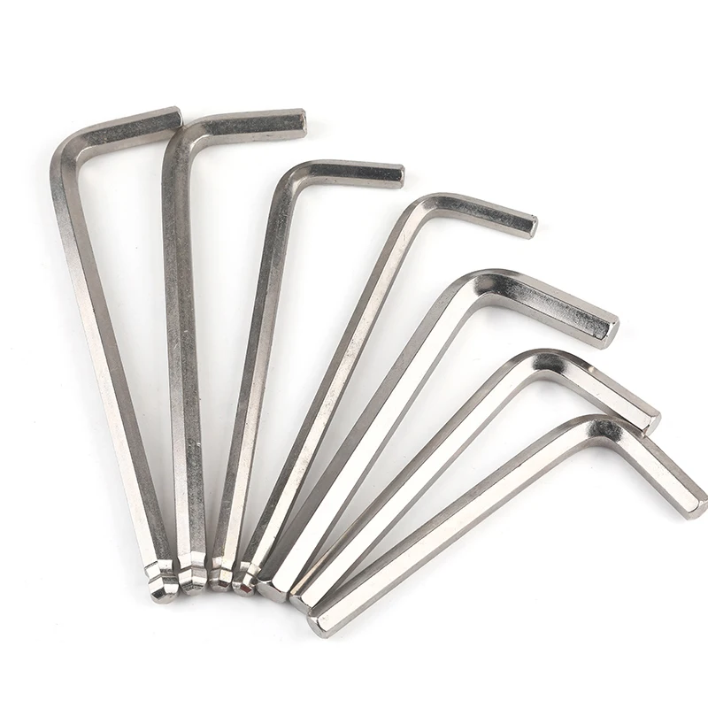 5/32  3/16  7/32 1/4  5/16  3/8  1/2  9/16 Nickel Plated English Internal Hexagonal Wrench Extended Ball Head/flat Hexagonal Key
