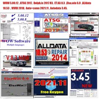 2024 Hot Alldata 10.53 Software Autodata 3.45 Auto+com V2021.11 Delphis 2017 R3 ATSG Vivid 2018 ElsaWin 6.0 WOW 5.00.12 English