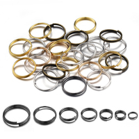 200pcs 5 6 7 8 10 12 14mm Double Loops Keychain Rings Open Circle Jump Split Key Ring Connectors DIY Jewelry Making Wholesale