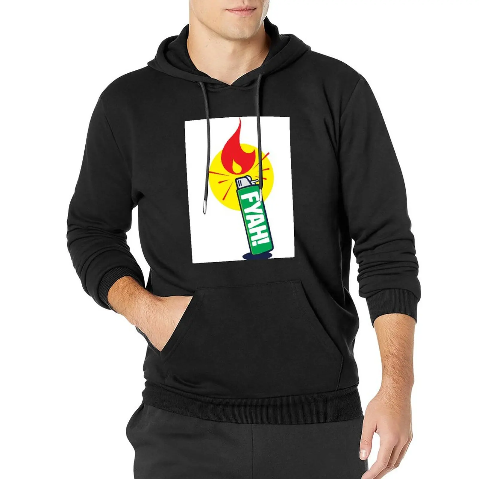 

Fyah! Pullover Hoodie men's sweat-shirt set autumn jacket men korean style clothes hoodie streetwear