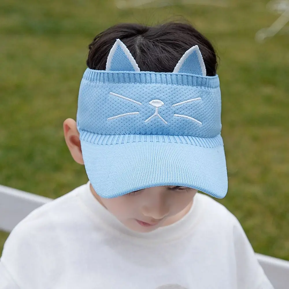 Fashion Summer Children Baseball Cap Cartoon Elastic Empty Top Hat Cotton Large Brim Baby Sun Hat Four Seasons