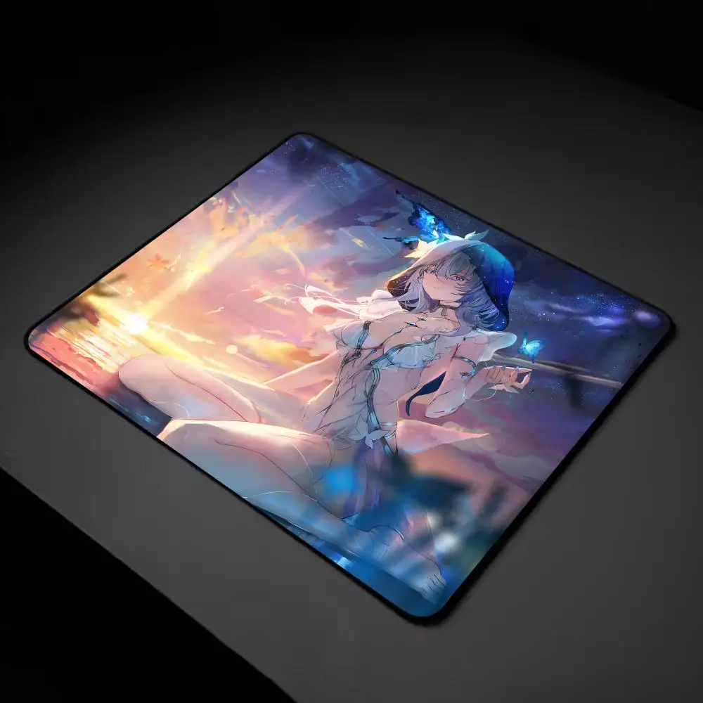 Alfombrilla de ratón Wuthering Waves THE SHOREKEEPER, alfombrilla de ratón pequeña de goma de dibujos animados, ordenador de escritorio, teclado de oficina, juego Genshin e-sports