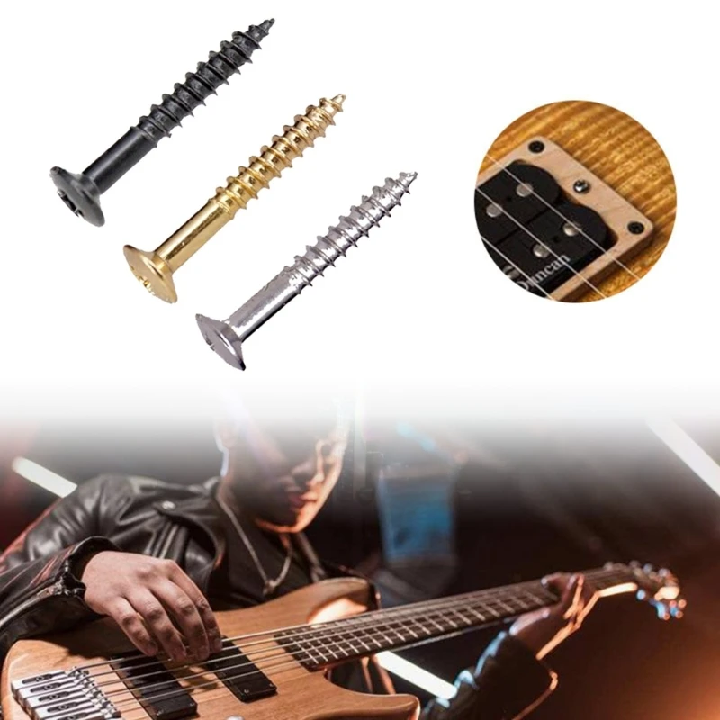 10pcs الغيتار الكهربائي الغيتار التثبيت الإطار المسمار الغيتار humbucker الخواتم بيك آب تصاعد مسامير أجزاء الغيتار الكهربائية