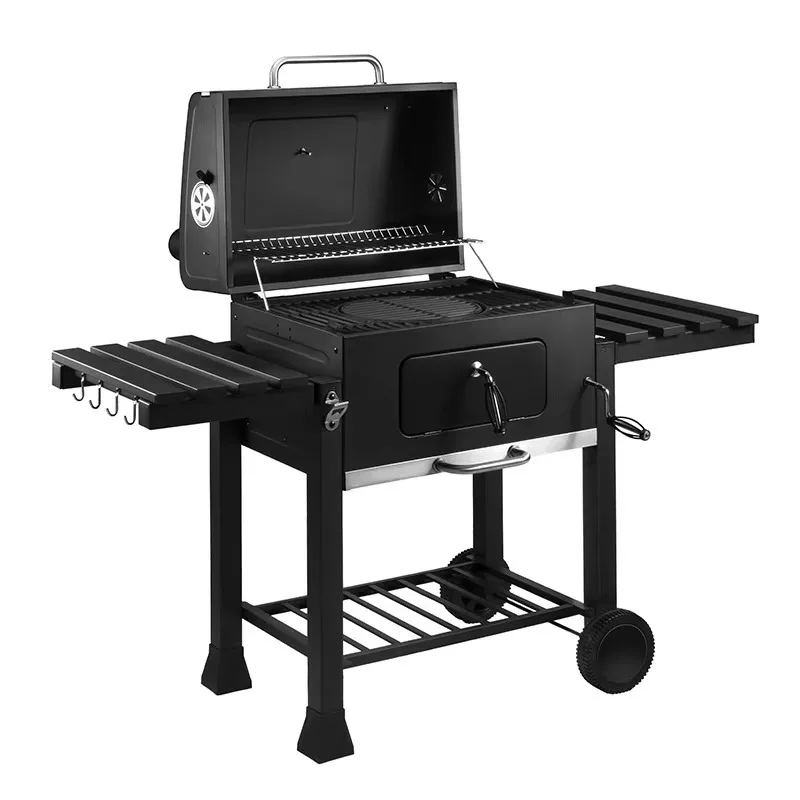 Household Charcoal Grill, Thickened Large Outdoor BBQ Grill Patio Courtyard Charcoal Barbecue Rack for Backyard Camping Picnic