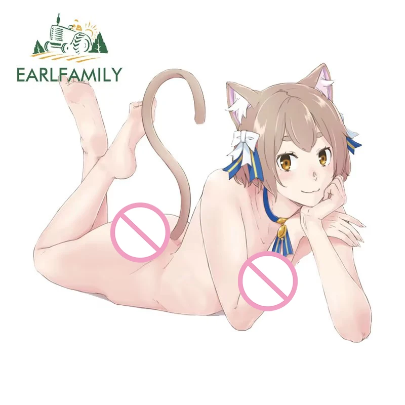 Earl family 13cm für Chibi Felix niedlichen Femboy Auto Aufkleber Persönlichkeit Caravan Aufkleber Rennen Drifting Kühlschrank JDM Dekoration