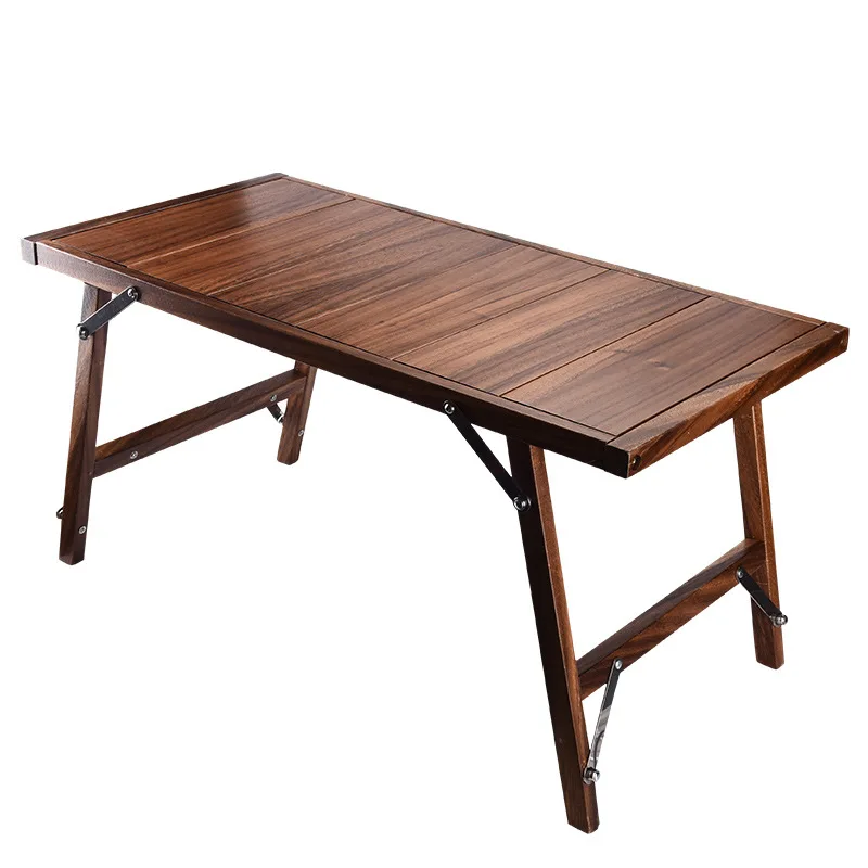 Mesas e cadeiras dobráveis mesa de acampamento portátil mesa de churrasco ao ar livre praia jantar nogueira