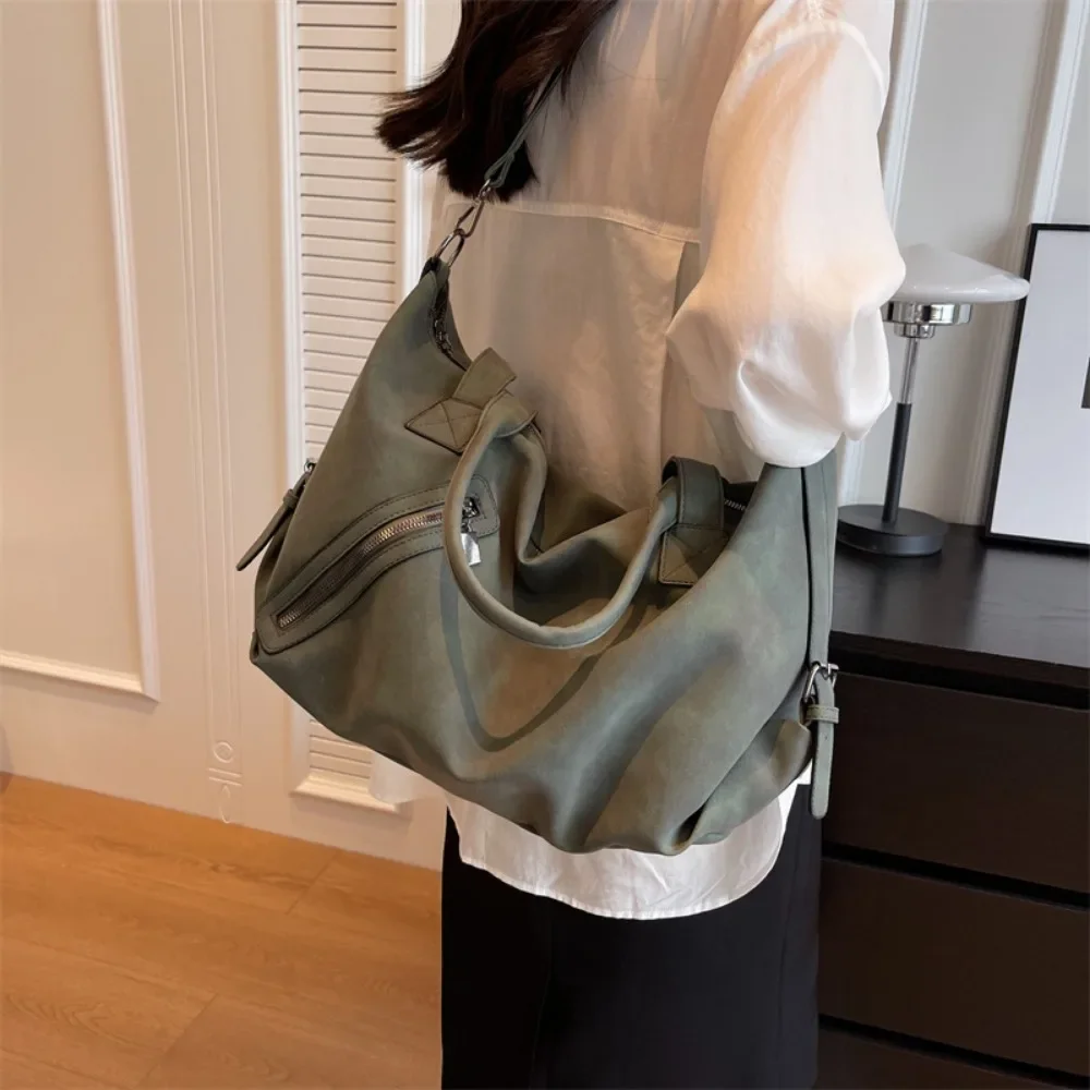 

Vegan Suede Nubuck Leather Shoulder Bags Female Fashion Versatile Crossbody Bag Women Casual Large Capacity Commuter Handbags