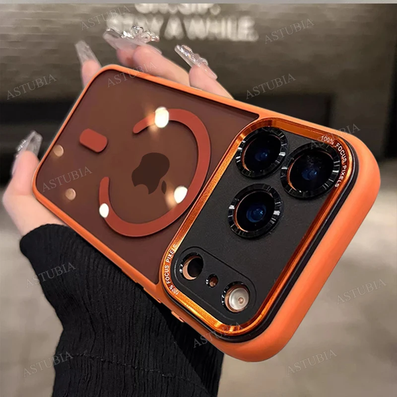 Luxury Magnetic Metal Lens Bumper Protection Case For iPhone 17 Air 16 15 14 13 12 11 Pro Max Plus Wireless Charge Hard Cover - náhled 2