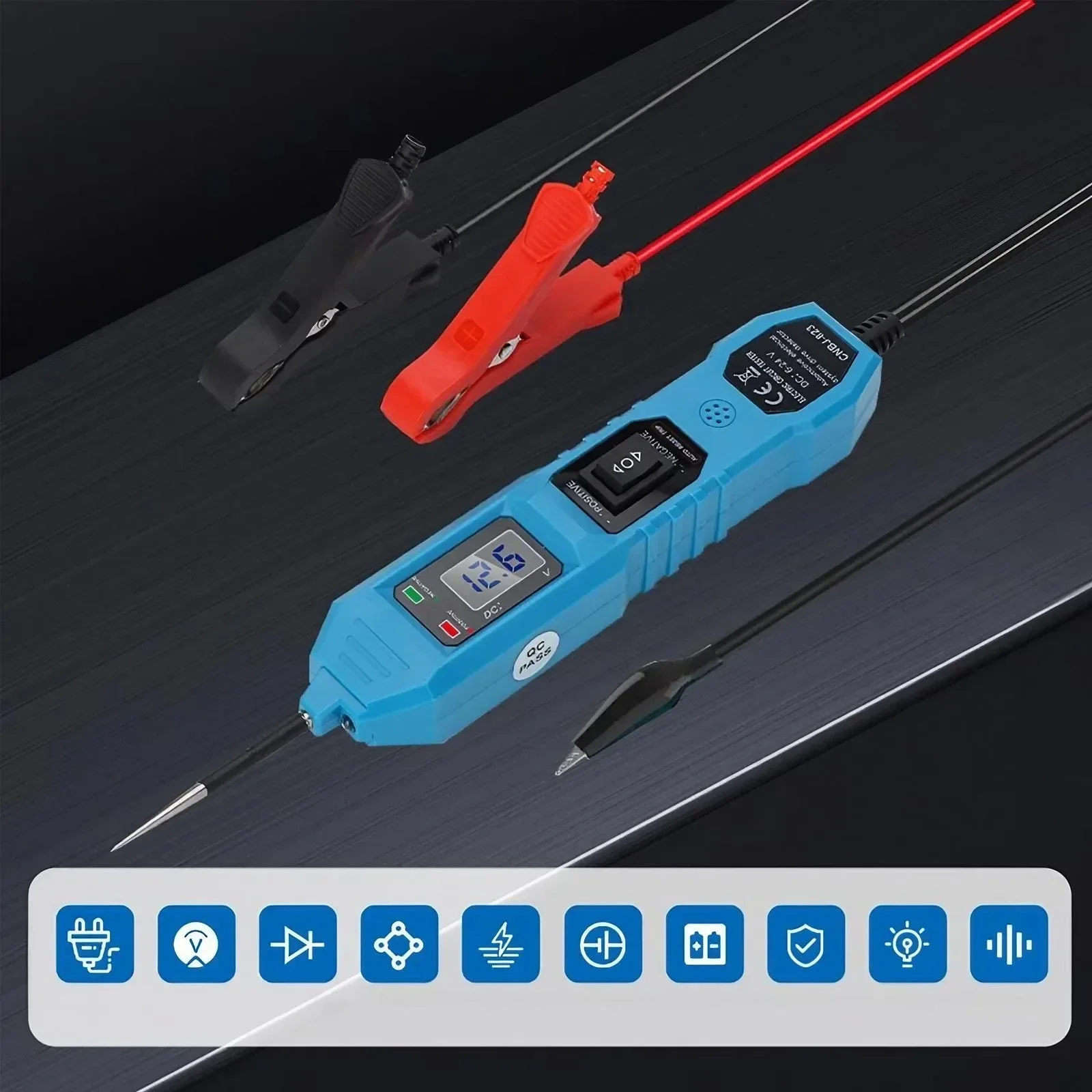 Herramienta de Diagnóstico Automotriz, Localizador de Cortocircuitos y Circuitos Abiertos, Rastreador de Cables Digital, Probador de Disyuntores Eléctricos para Automóviles, Dispositivo Profesional de Diagnóstico de Puntos de Ruptura para Reparación y Mantenimiento del Sistema Eléctrico de Camiones y Vehículos