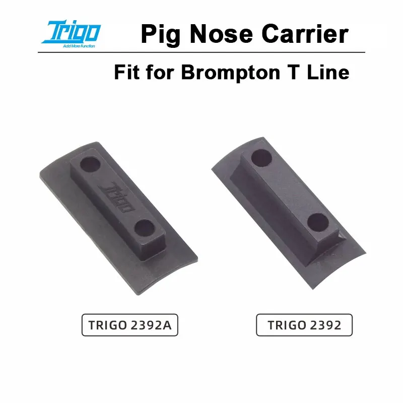 TRIGO-accesorios modificados con nariz de cerdo, adaptador de soporte frontal, bolsa, tarjetero para Brompton Tline