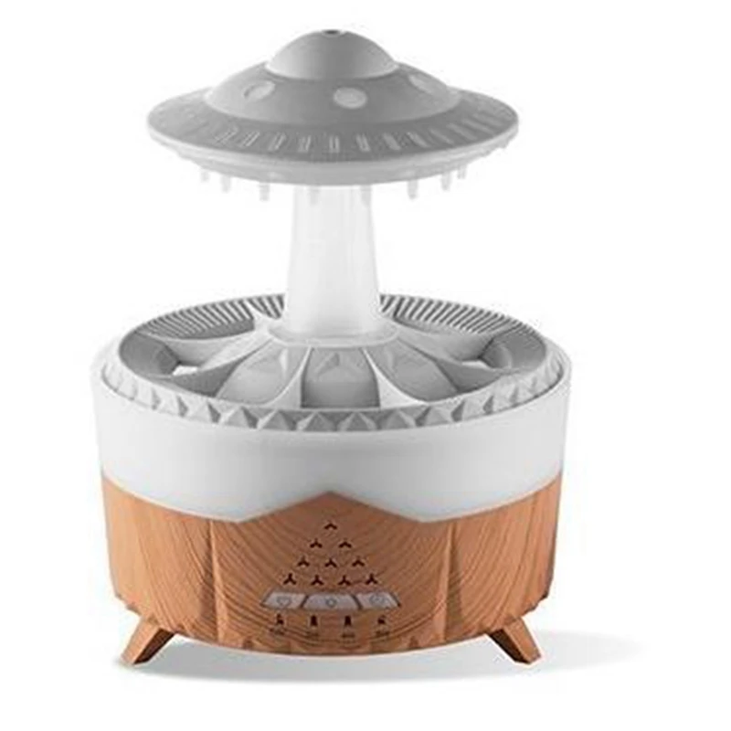Rain Cloud Night Light Humidifier พร้อมเสียงหยดน้ําฝนและไฟ LED 7 สี Essential Oil Diffuser, C ใช้งานง่าย