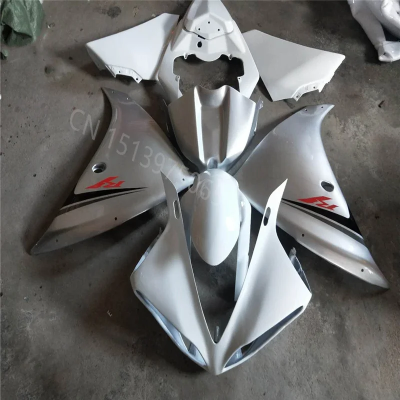

MotorcHigh quality Injection molding Motorcycle Fairing fit for YZF R1 09- 11 YZF R1 2009 2010 2011 white Plastic Fairing