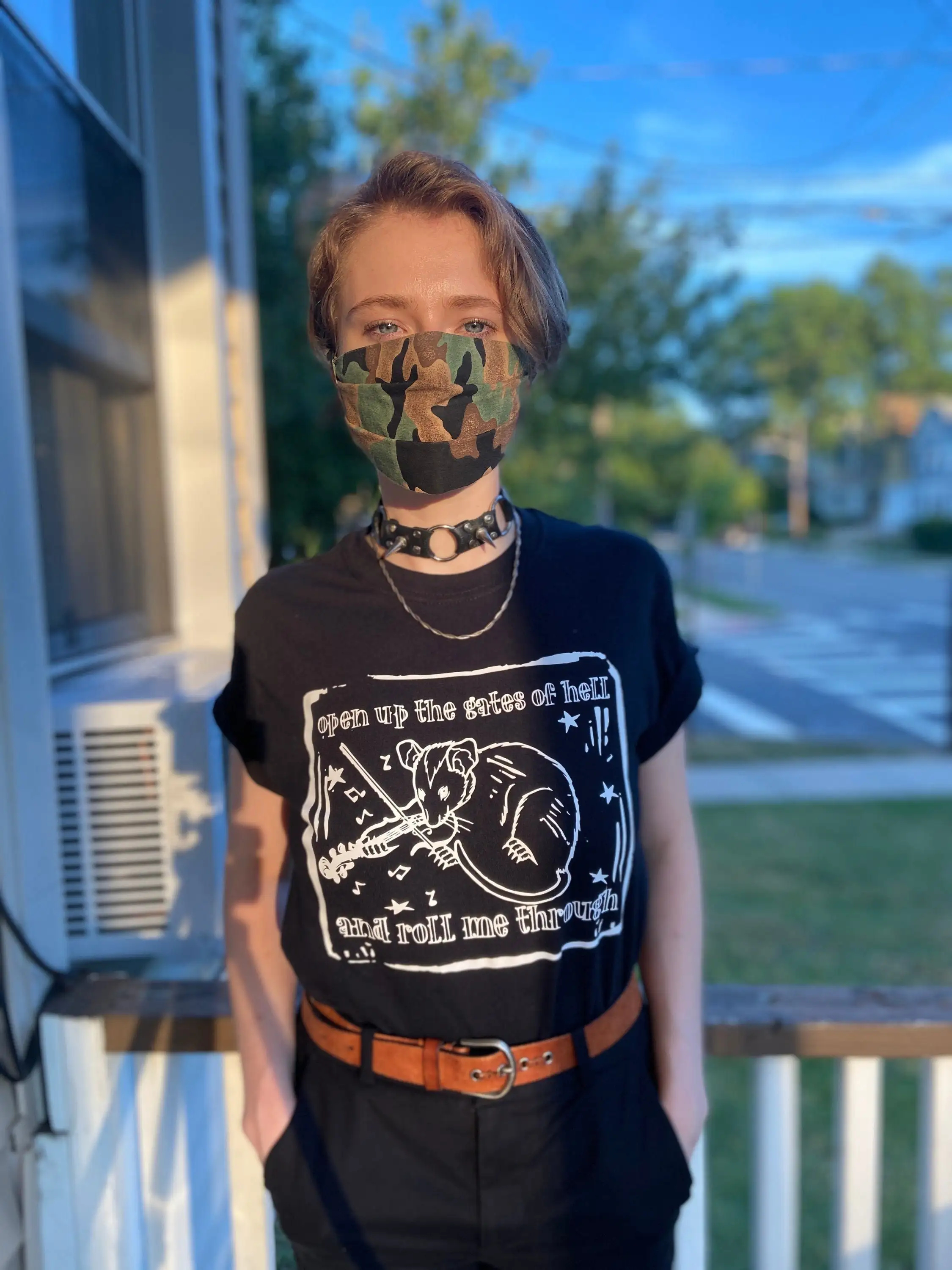 Folk Punk Open Up The Gates Of Hell Possum Fiddle Shirt