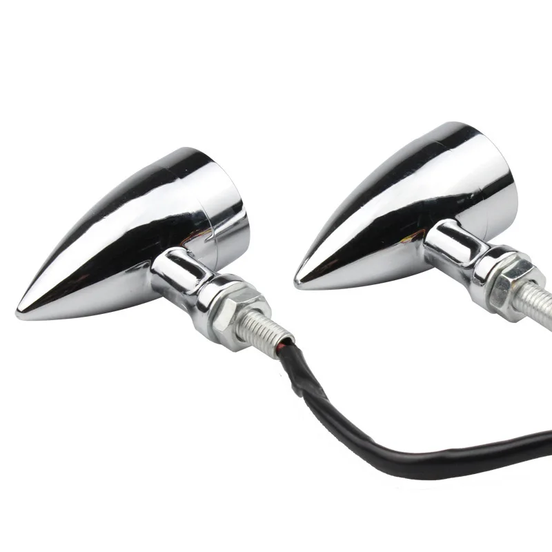 Chrome Motorcycle LED Bullet Turn Signal Brake Blinker Lights For Harley Davidson XL Sportster 1200 883 Iron