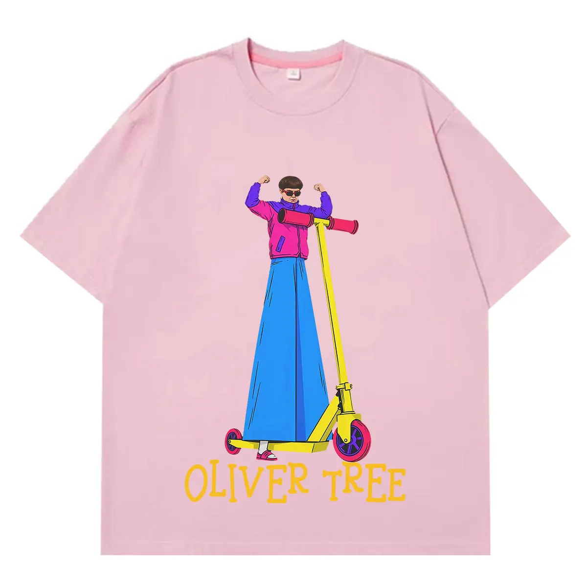 Oliver Tree Fashion Grafik-T-Shirts für Männer und Frauen, Hip-Hop-Kurzarm-T-Shirts, Sommer-Baumwolle, locker sitzend, heiß begehrt, Freizeit – Detail 9