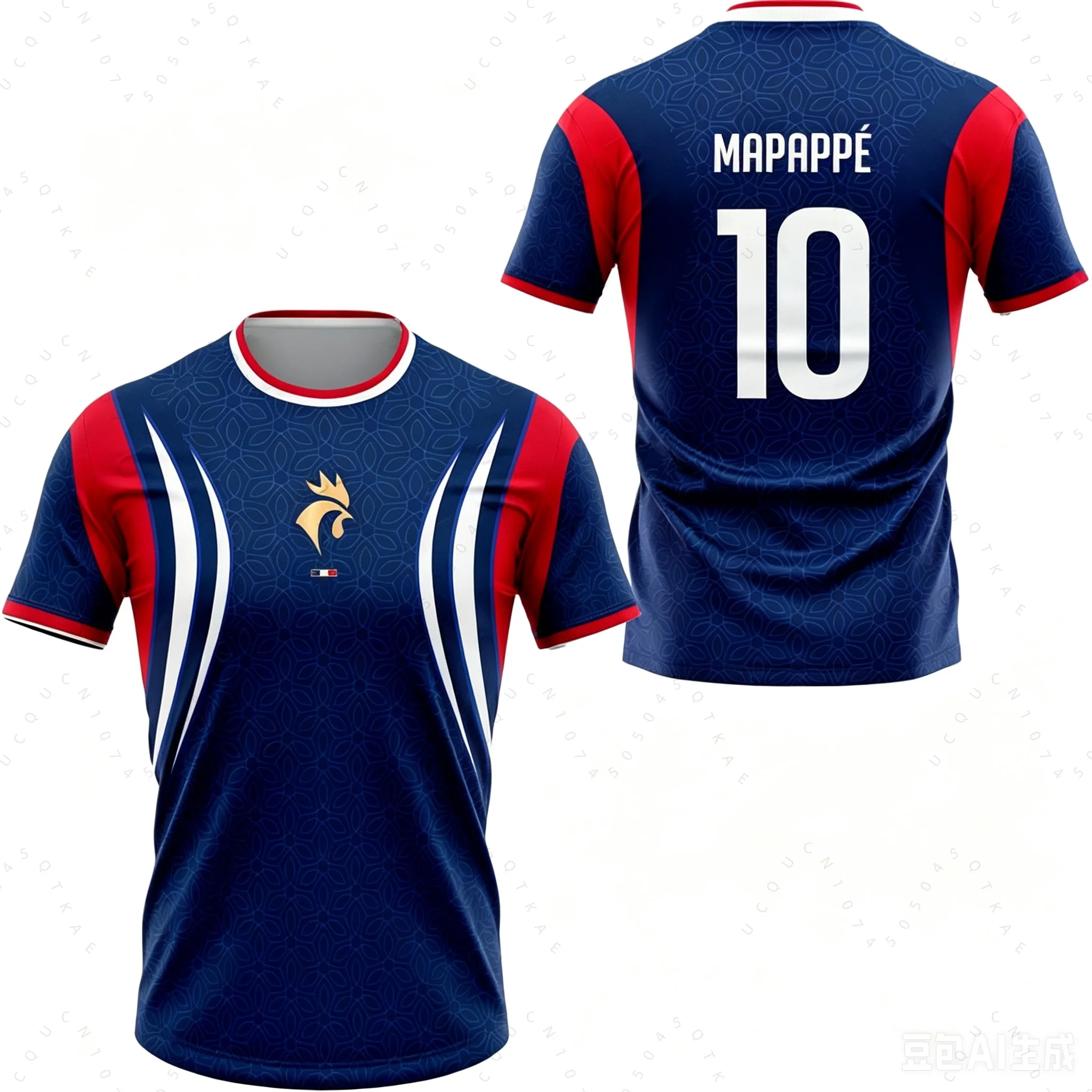 2026 France Soccer Jersey Fan Edition No.10 Football Shirt Breathable Quick Drying Sportswear Summer Men Women T-Shirt Beach Top