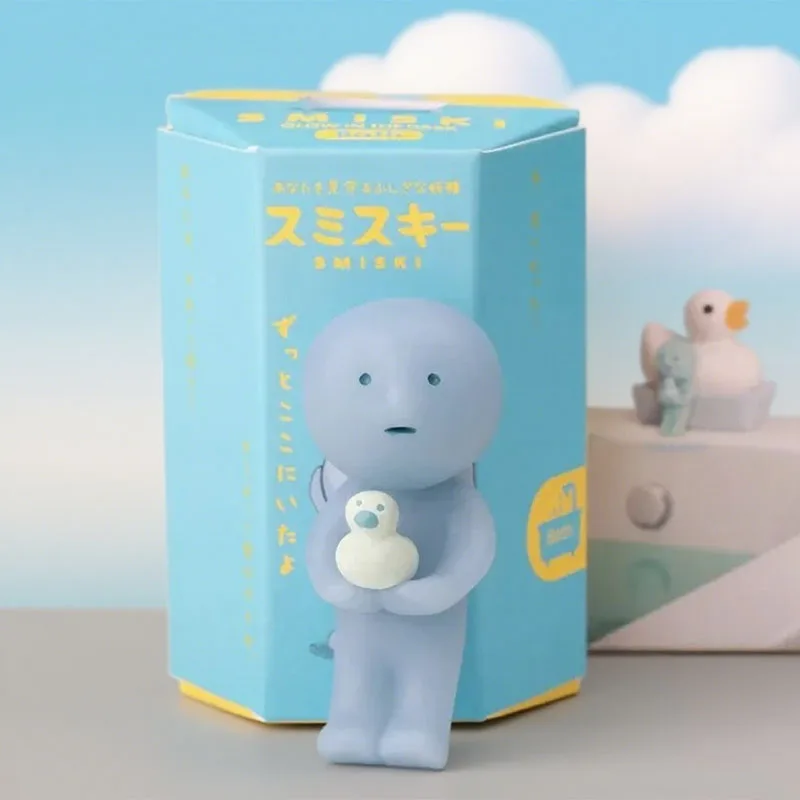 New-Hot Smiski Bath Serie Mistero Carino Glow In The Dark Green Doll Action Figures Cartoon Desktop Blind Box Modello Regalo Bambola Giocattoli