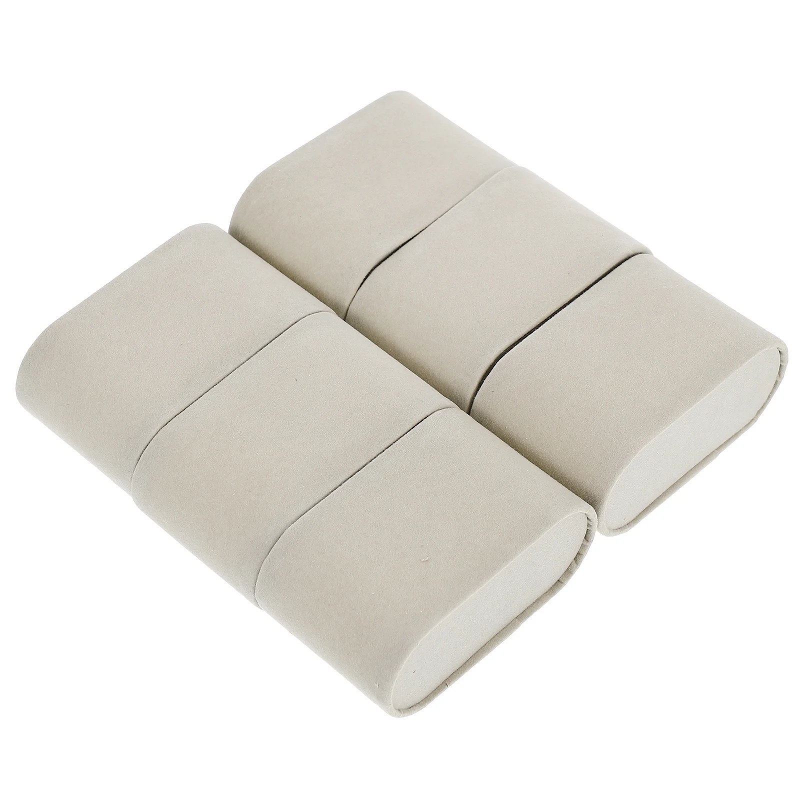 6 قطعة وسائد عرض الساعة رمادية أوتوماتيكية إدراج سوار الإسورة سلسلة وسائد مجوهرات آمنة ومتانة عملية