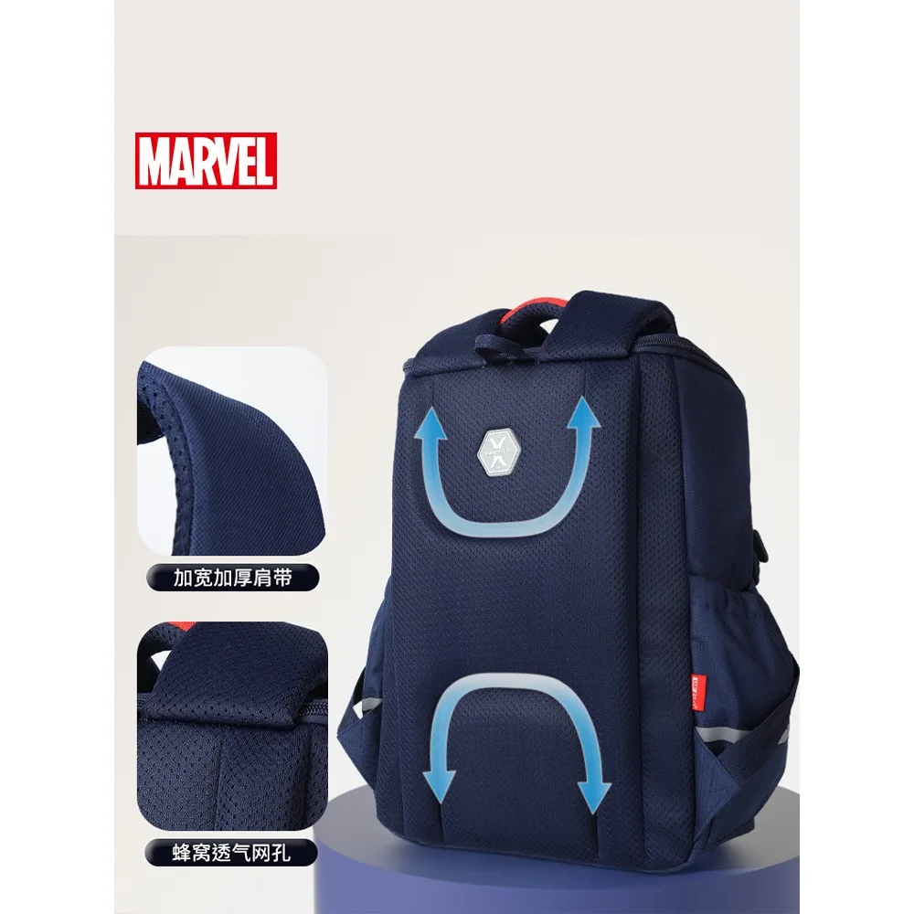 Mochila de Marvel para niños, Capitán América, Spider-Man, alta capacidad, ligera, cómoda, mochila escolar, regalos diarios