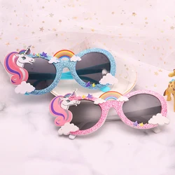 1Pcs Unicorn Rainbow Party Sunglasses Mask Costume Glasses Photobooth Props For Kids Adult Wedding Party Holiday DIY Decoration