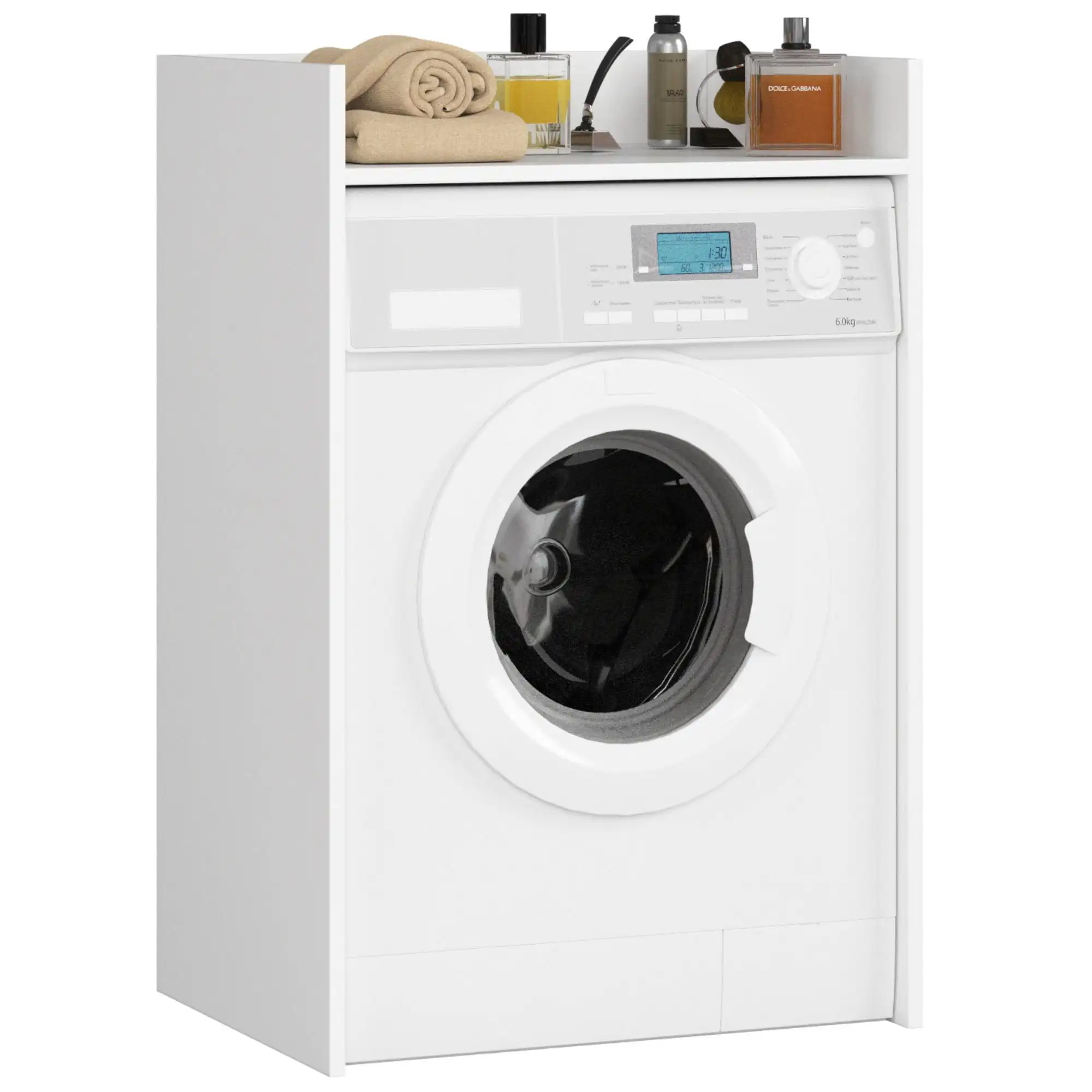 AKORD FIN wasmachinekast Wit 64 cm kleur Wit 1 plank 64x50x98 cm
