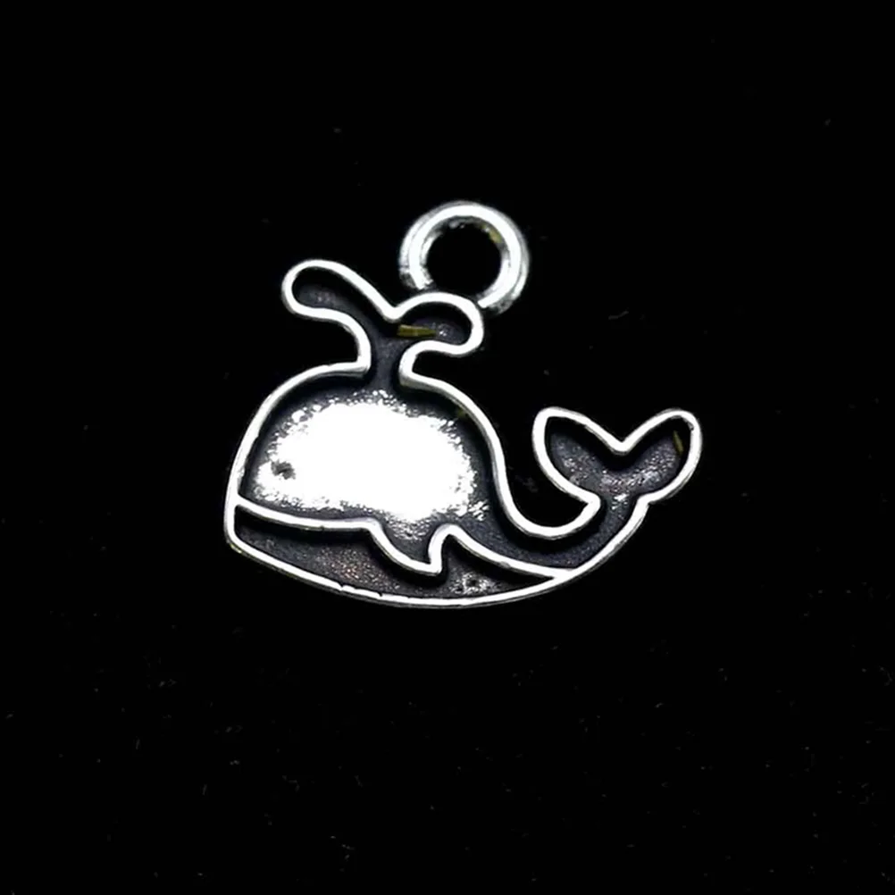 

50 Pcs Alloy Whale Pendant Sea Shells DIY Charms Jewelry Making Pendants Earrings