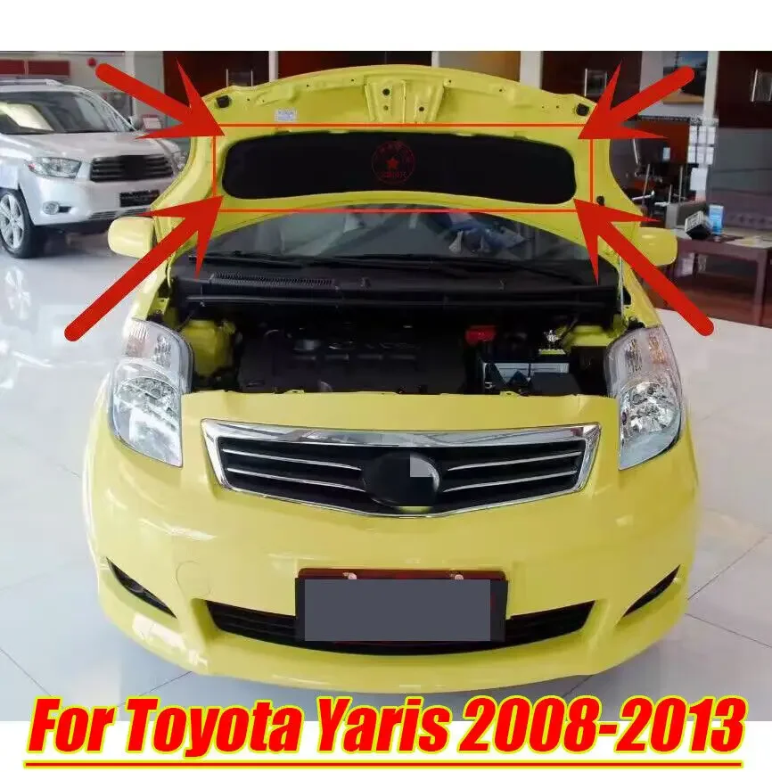 Engine Hood Insulation Cotton Pad Soundproof Heat Mat For Toyota Yaris 2008-2013