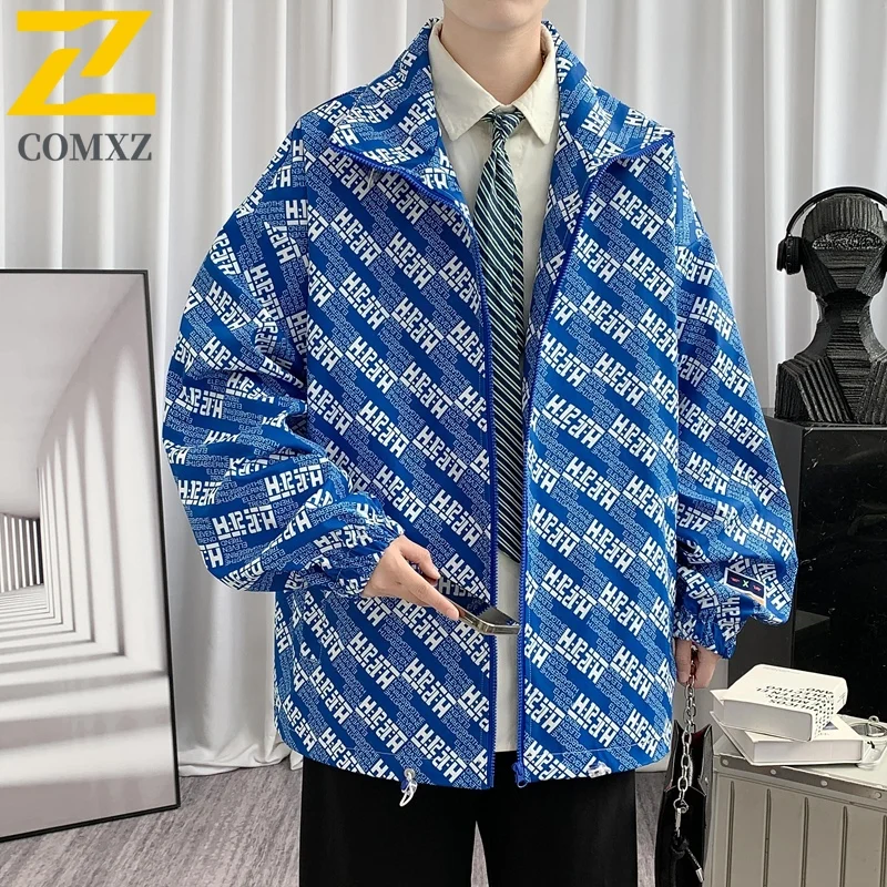 الرجال في الهواء الطلق سترة عادية الخريف فضفاضة تناسب هونغ كونغ نمط يندبروف معطف مقاوم للماء الشارع الشهير موضة سترة واقية سميكة #5