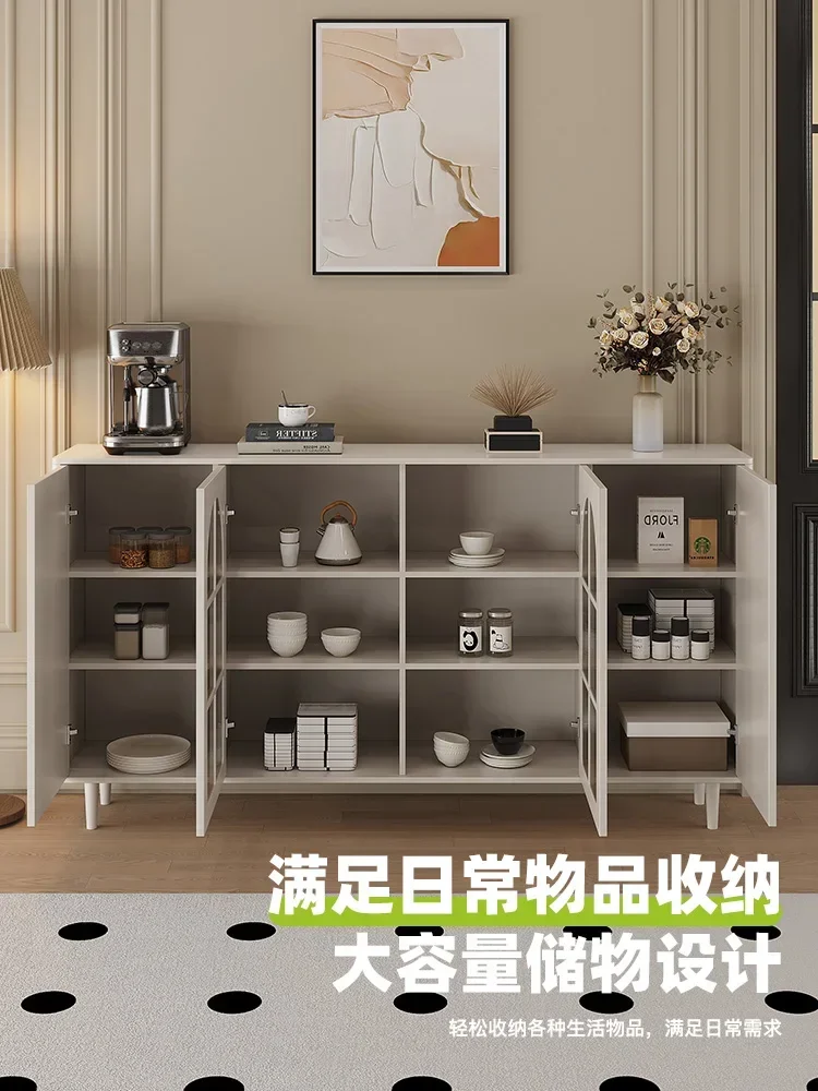 French Cream Style Ultra-Thin Side Cabinet Small Apartment Extremely Narrow Entrance Rack Storage Curio Cabinet