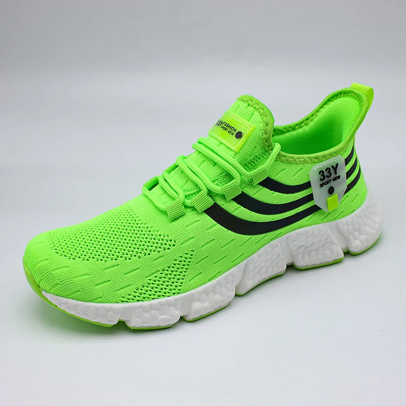 Green Men\'s Sneakers Breathable Running Shoes For Men Comfortable Classic Casual Shoes Women