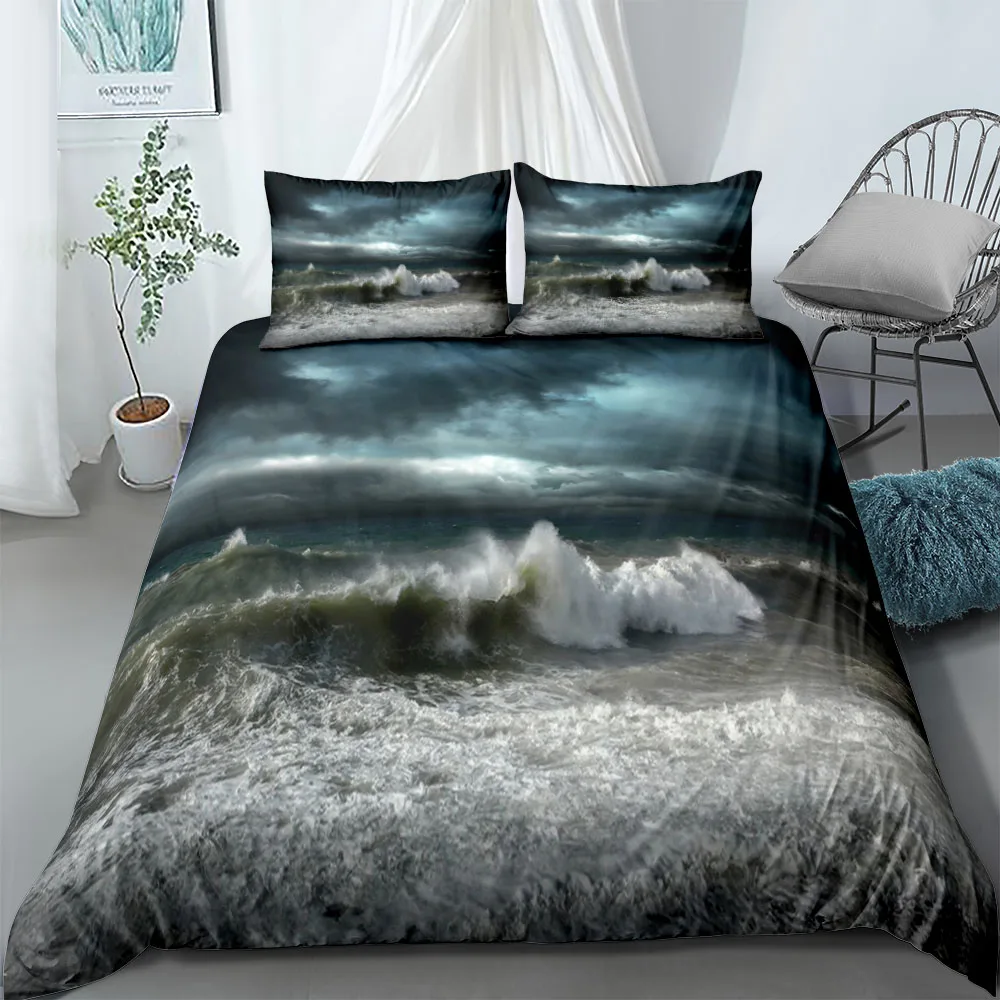Tycoon Storm Duvet Cover Set King Queen Double Full Twin Single Size Bed Linen Set