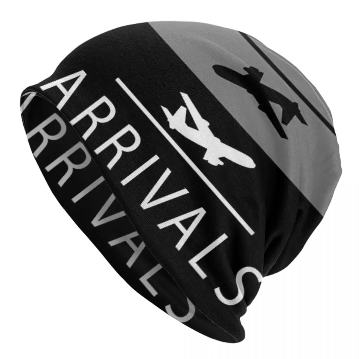 Arrivals And Departures Bonnet Homme Fashion Thin Hat Aircraft Navigation Site Skullies Beanies Caps For Men Novelty Fabric Hats