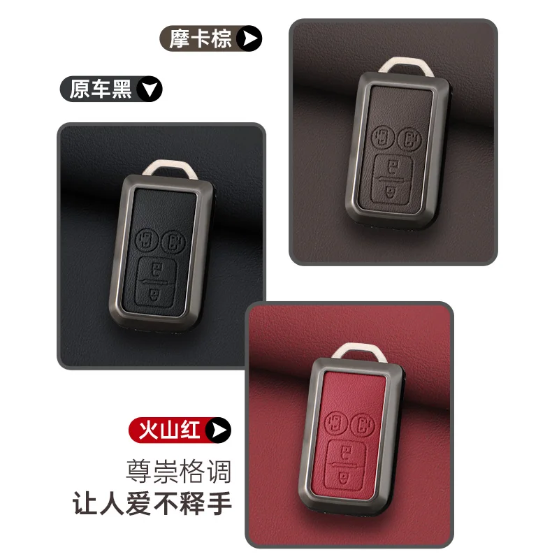 Zinc Alloy Leather Car Remote Key Case Cover Protection Shell For Suzuki Ertiga XL7 SX4 Vitara Ignis Baleno S-Presso Accessories