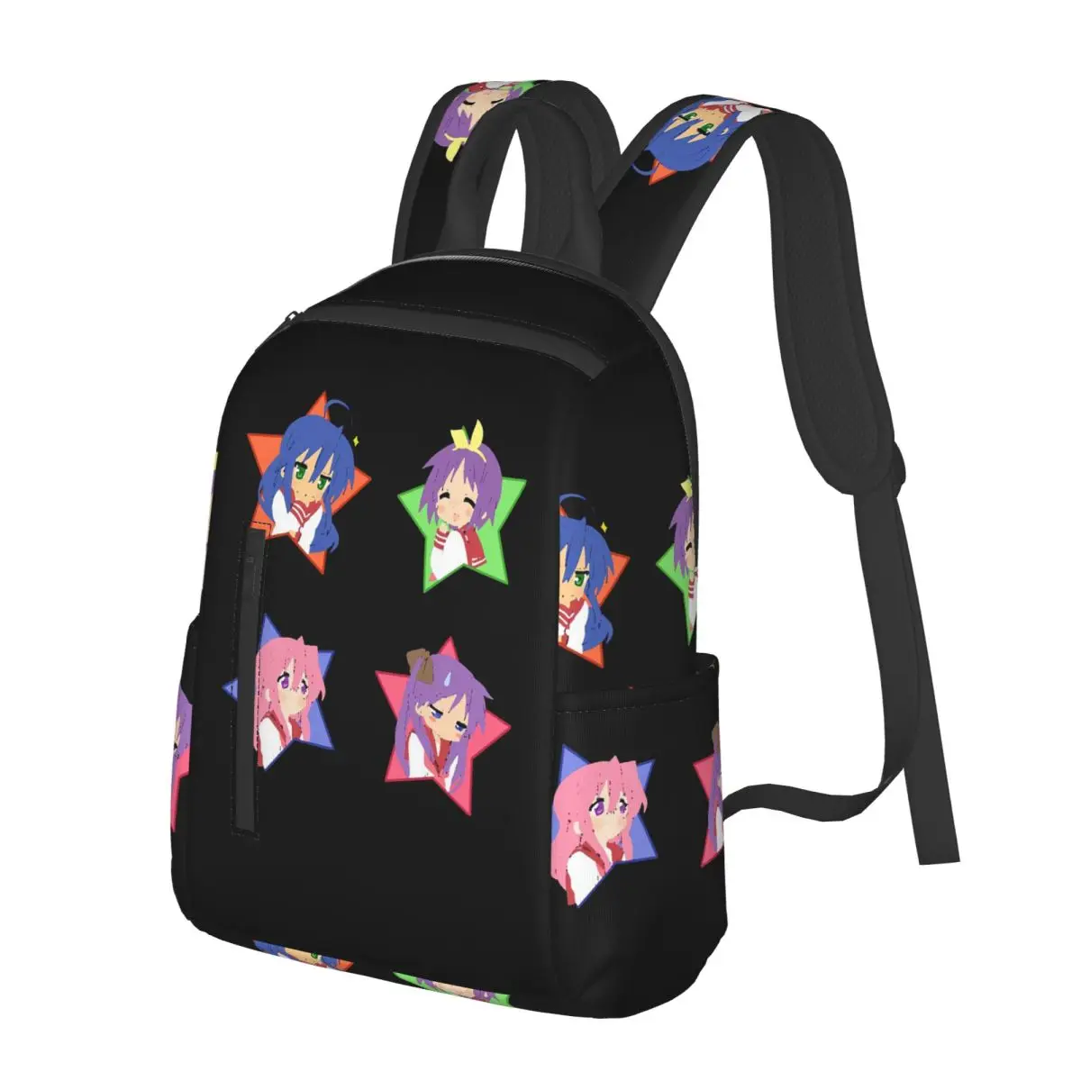 

Lucky Star Anime Lucky Star Anime Student Backpack School Bag Hiking Travel Daypack for Men Women Fashion Bookbag Shoulder Bags