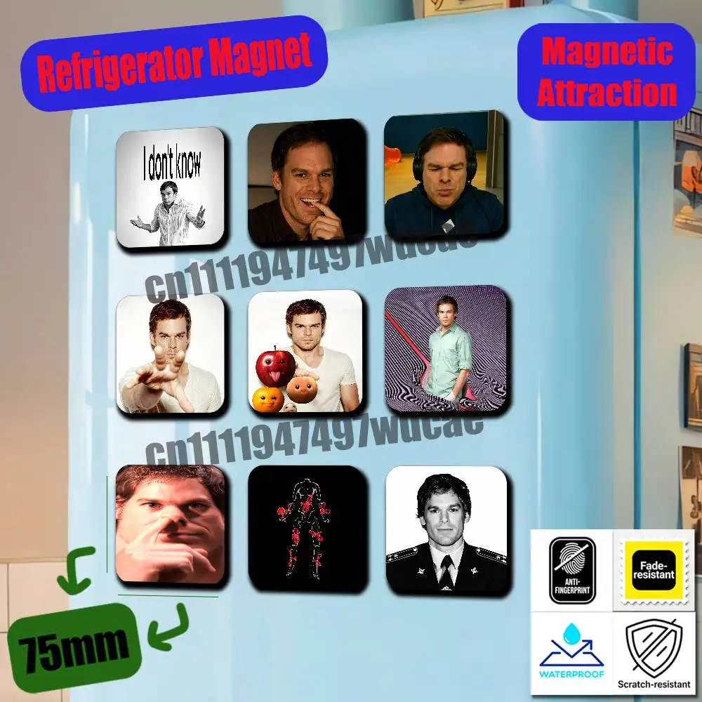For D-Dexter Morgan Refrigerator Magnets Metal Icebox Cabinet Custom Fridge Magnetic Cards Cover