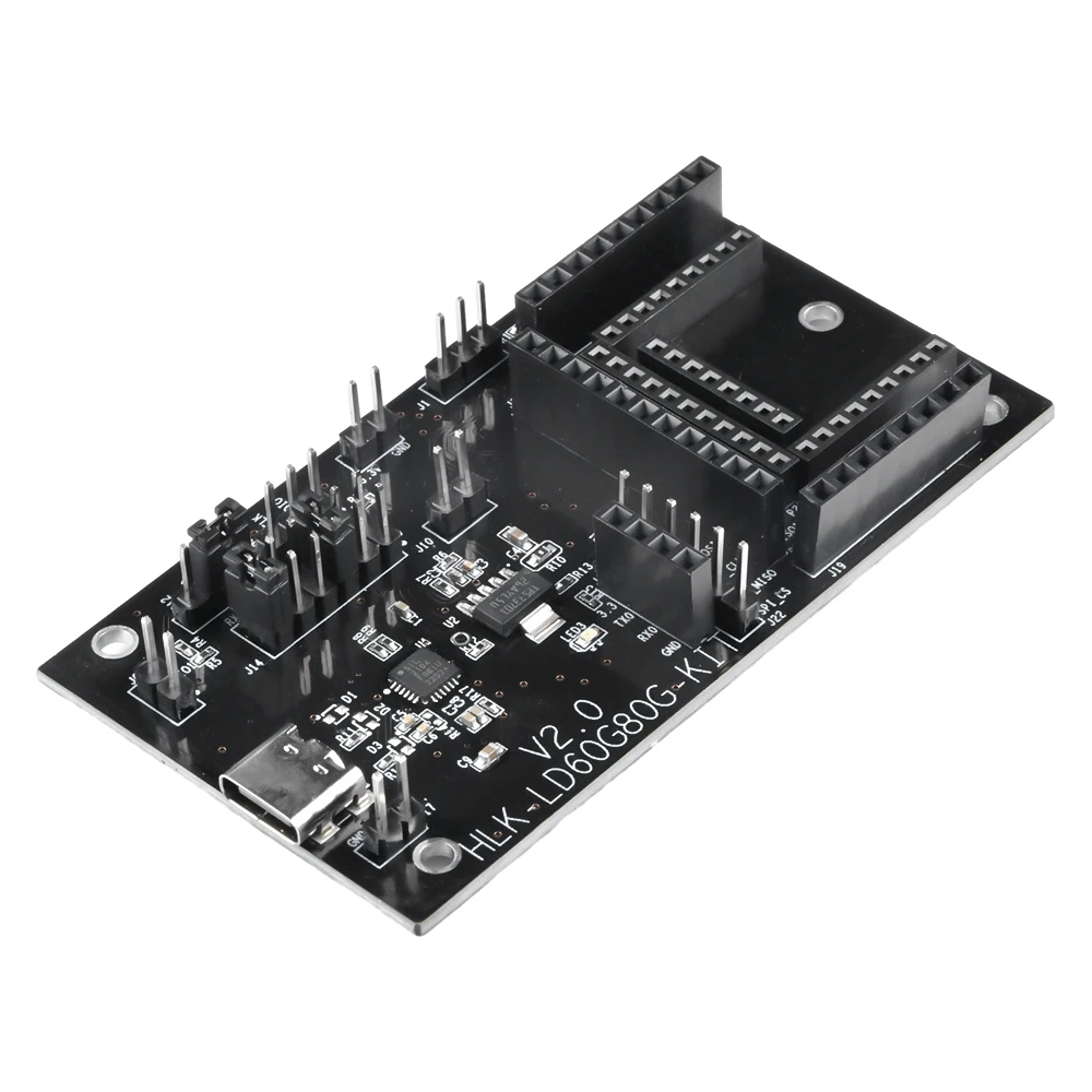 60GHz HLK-LD6002 FMCW moduł radarowy ludzki Alarm oddechowy wykrywanie tętna 600mA 3.3V 1.5m ISM 2 t2r PCB 1MB flash