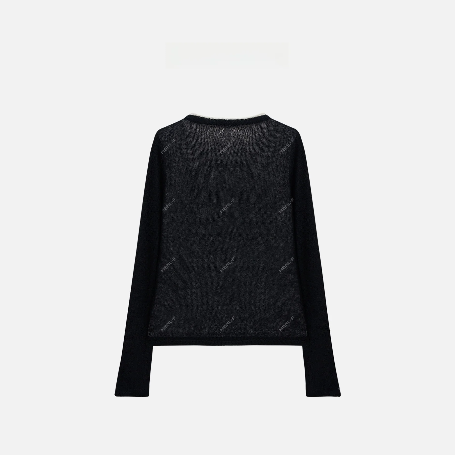 

Новый свитер MBNLF 2024FW, имитация двухслойного, с круглым вырезом, удлиненный, стандартной длины, из смесовой ткани (полиэстер, акрил, шерсть), для повседневной носки