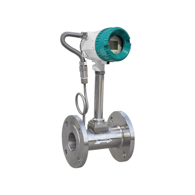 【New】Smart Count Display Flange Steam Compressed Air DC 12-24V Flowmeter DN25 Instrument Indicator Hot Flow Meter