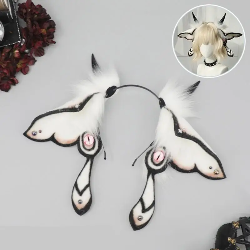 

PXPB Soft Wolf Ear Headbands Gothicism Party Headwear Unisex Cosplay Headbands